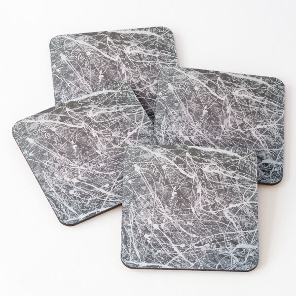Item preview, Grey Jackson-Pollock-inspired painting designed and sold by TheBlueline.
