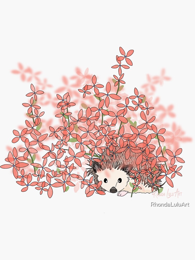 Thumbnail 3 of 3, Sticker, Chauncey the Hedgehog designed and sold by RhondaLuluArt.