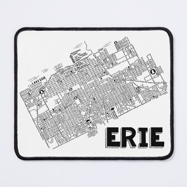 Item preview, Erie Pennsylvania Map designed and sold by fiberandgloss.