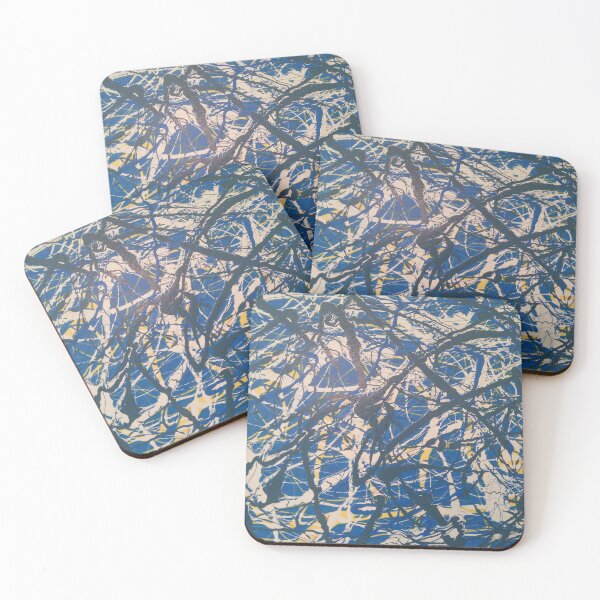 Item preview, Blue Jackson Pollock-inspired painting designed and sold by TheBlueline.