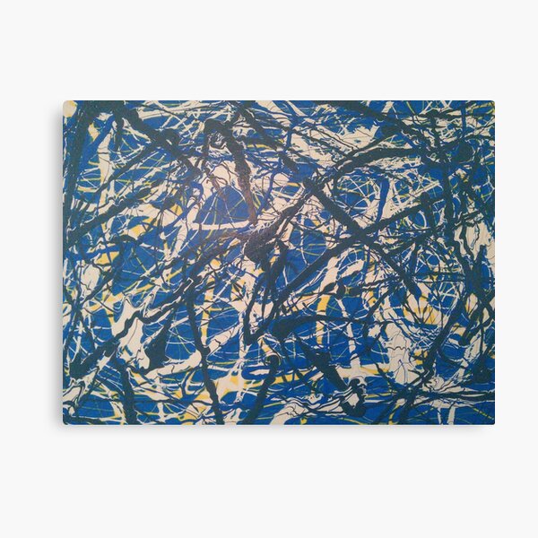 Vista previa del artículo con la obra «Pintura inspirada en Jackson Pollock azul», diseñado y vendido por TheBlueline.