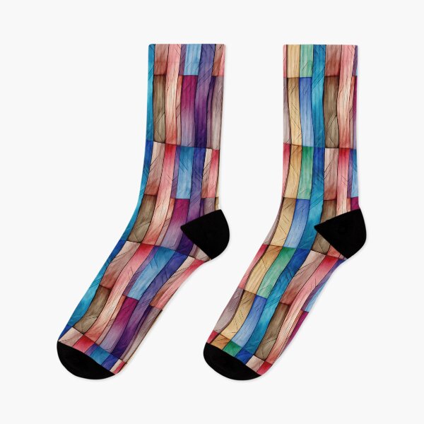 Item preview, Rainbow Tones Wood Plank Beams Style Pattern designed and sold by ClairesPatterns.