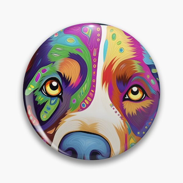 Item preview, psychedelic australian shepherd dog designed and sold by BenjaminsPlace.