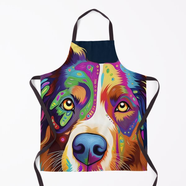 Item preview, psychedelic australian shepherd dog designed and sold by BenjaminsPlace.