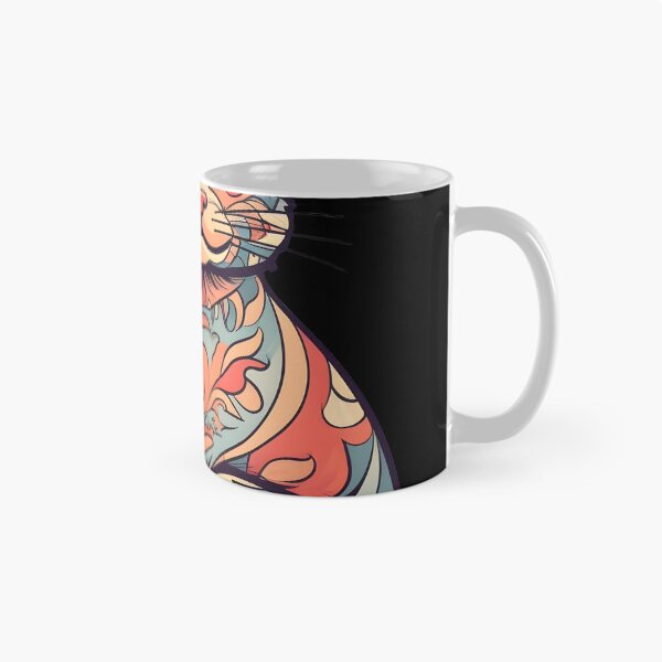Item preview, psychedelic colorful cat designed and sold by BenjaminsPlace.