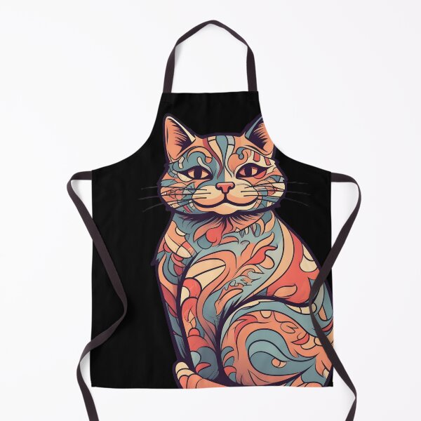 Item preview, psychedelic colorful cat designed and sold by BenjaminsPlace.
