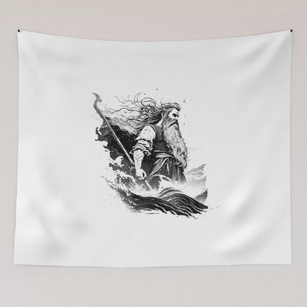 Item preview, Nordic Mythology black and white vikings high quality designed and sold by Tomioka-Art.