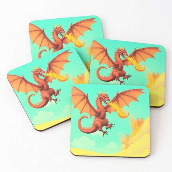 Item preview, Fiery Dragon attack on the Castle! 8 designed and sold by RADRussell.