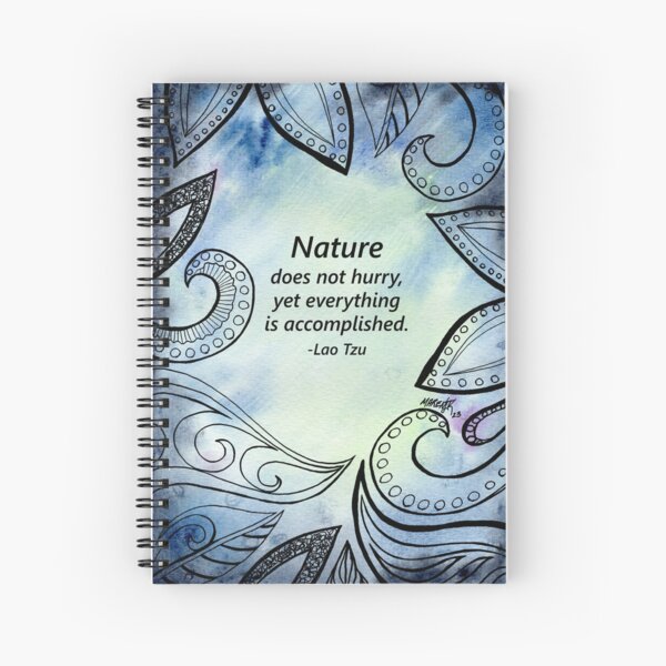 Item preview, Lao Tzu Nature Quote in Green-Blue designed and sold by MarenPaintsJoy.