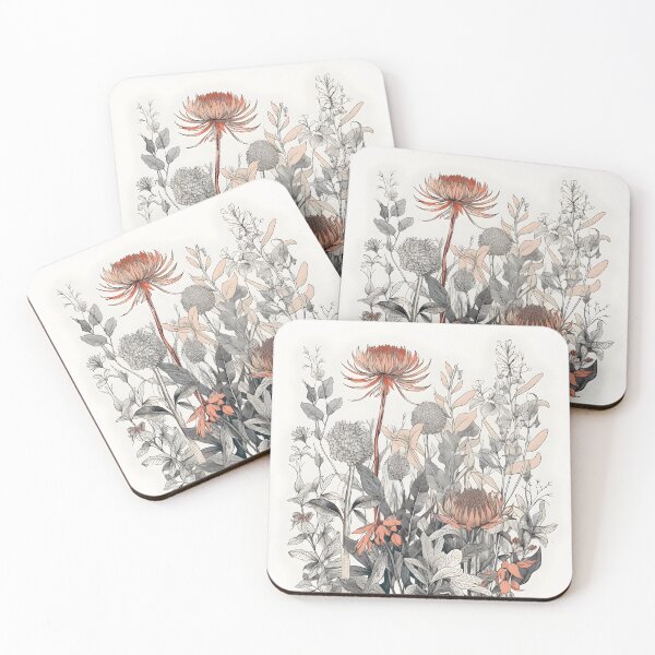 Item preview, Elegant Native Australian Flower Art Line Sketch Bohemian Style designed and sold by StickeryPickery.