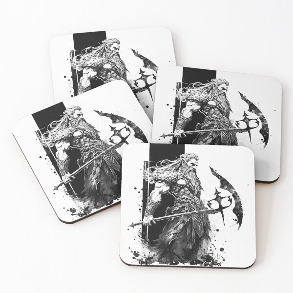 Item preview, Nordic Mythology black and white vikings high quality designed and sold by Tomioka-Art.