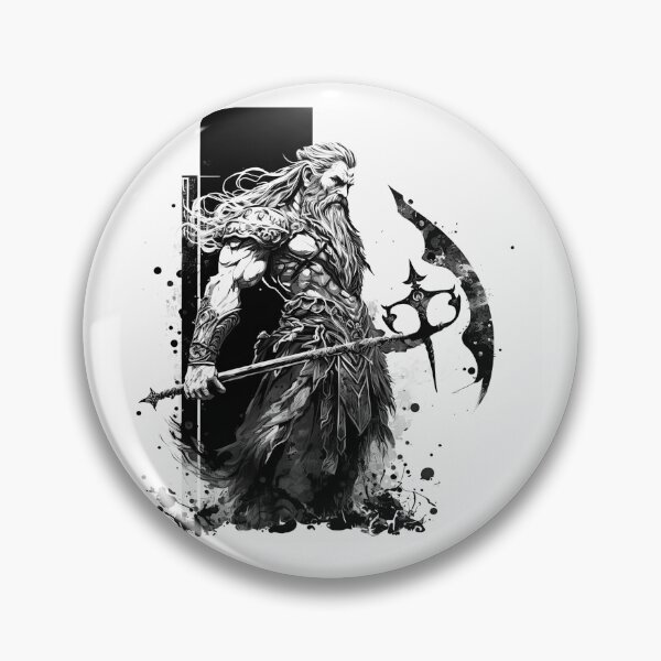 Item preview, Nordic Mythology black and white vikings high quality designed and sold by Tomioka-Art.
