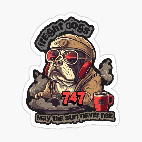 Item preview, Freight Dogs Cargo Pilot Freightdogs Captain First Officer Flight Crew Sticker and Pilot Shirt designed and sold by AviationArtists.