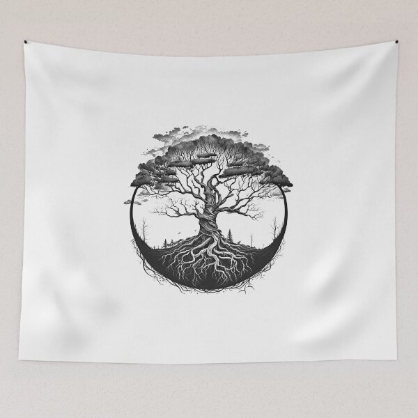 Item preview, Nordic Mythology black and white vikings high quality designed and sold by Tomioka-Art.