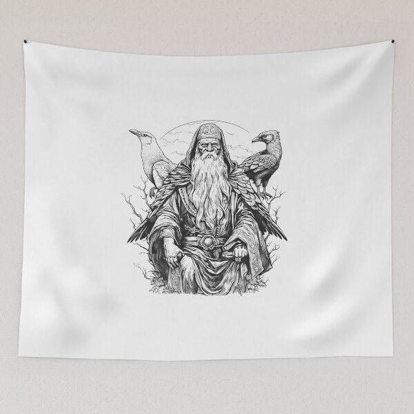 Item preview, Nordic Mythology black and white vikings high quality designed and sold by Tomioka-Art.
