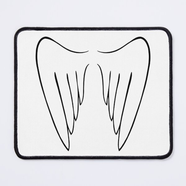 Aperçu de l'œuvre minimalist lineart drawing angelwings créée et vendue par EmeraldeaArt.