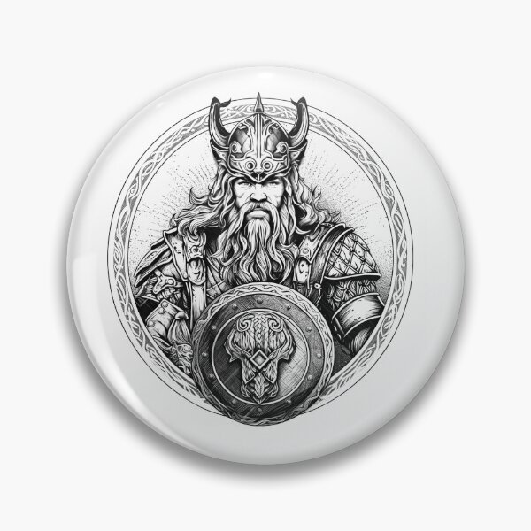 Item preview, Nordic Mythology black and white vikings high quality designed and sold by Tomioka-Art.