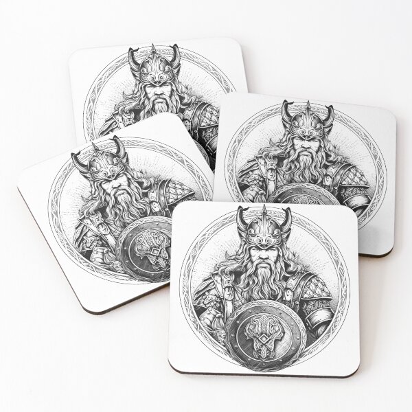 Item preview, Nordic Mythology black and white vikings high quality designed and sold by Tomioka-Art.