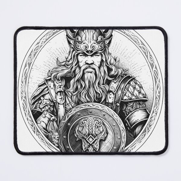 Item preview, Nordic Mythology black and white vikings high quality designed and sold by Tomioka-Art.