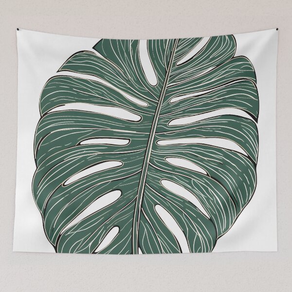 Item preview, Elegant Monstera Leaf Art Line Sketch | RHAPHIDOPHORA TETRASPERMA designed and sold by StickeryPickery.