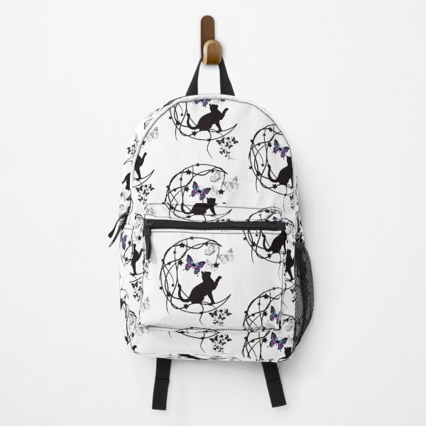 Item preview, Decorative Black Cat Silhouette With Butterflies & Stars Design designed and sold by EarthArtDesigns.