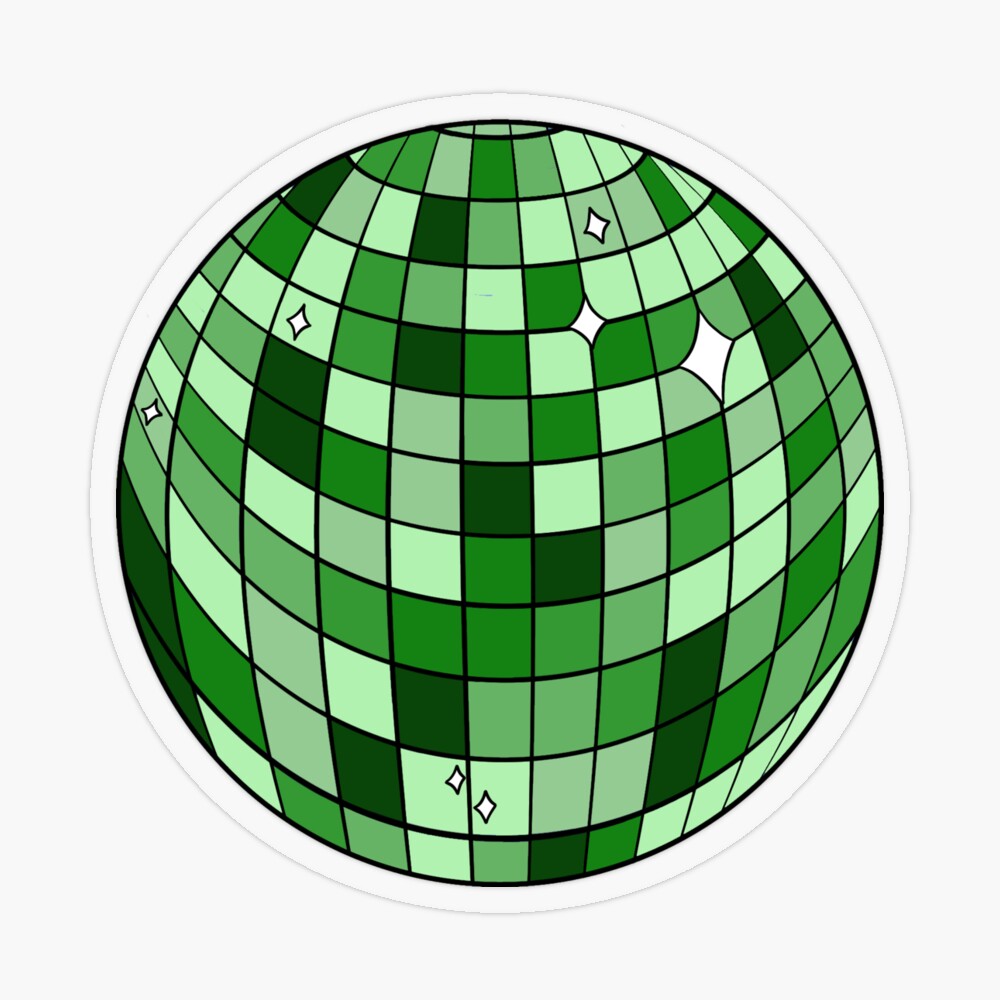 Green disco store ball