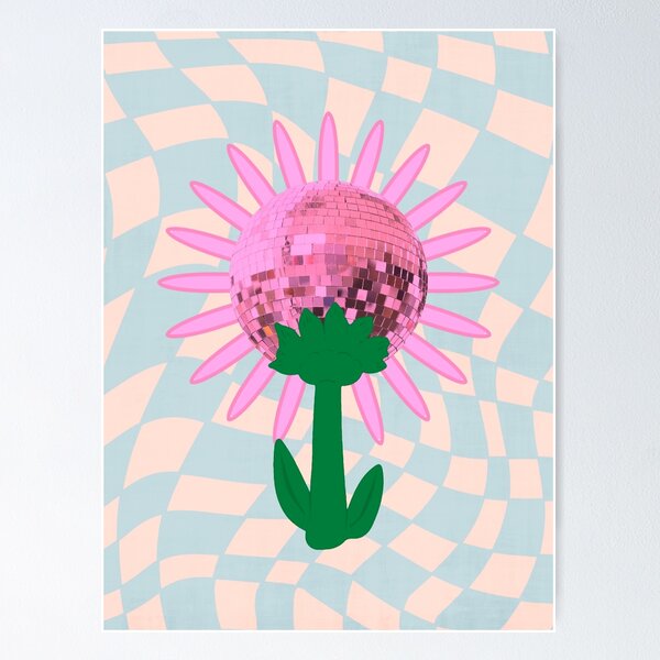 Vista previa del artículo con la obra «flor de discoteca», diseñado y vendido por Julia Santos.