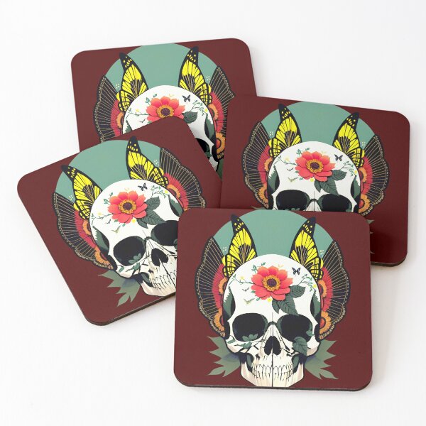 Item preview, Butterfly Flower Skull designed and sold by McCallnWaldo.