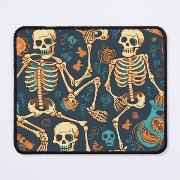 Item preview, Bony Brigade: Whimsical Cartoon Skeletons Pattern #25 designed and sold by Pexelpanoramas.