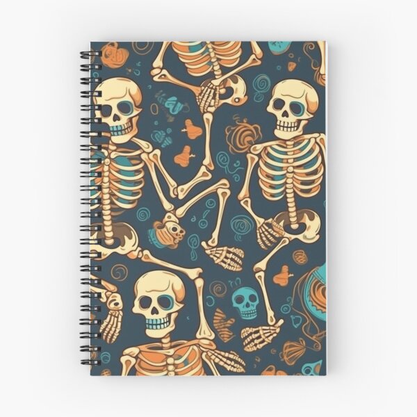 Item preview, Bony Brigade: Whimsical Cartoon Skeletons Pattern #25 designed and sold by Pexelpanoramas.