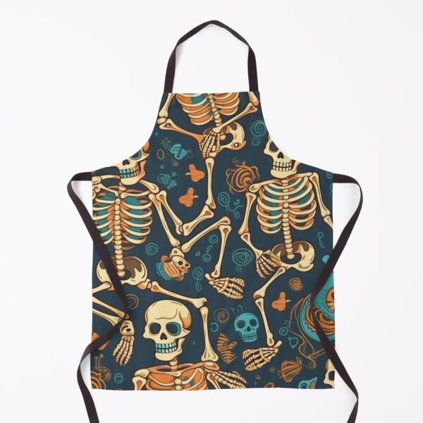 Item preview, Bony Brigade: Whimsical Cartoon Skeletons Pattern #25 designed and sold by Pexelpanoramas.