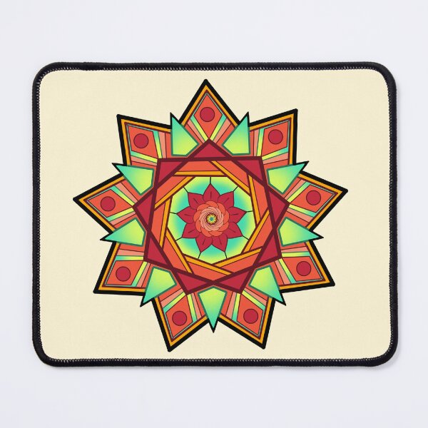 Item preview, Rosey Stained Glass Flower Symmetry designed and sold by AnomaLace.