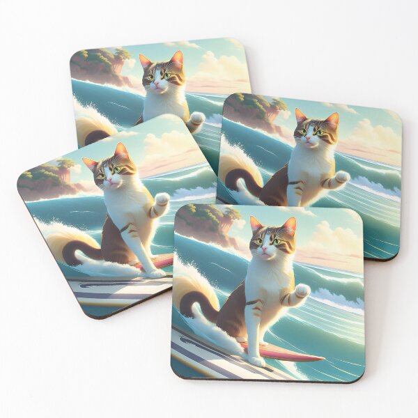 Item preview, Let's Surf With Cat Miaw designed and sold by AgataKaja.