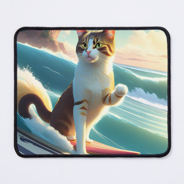 Item preview, Let's Surf With Cat Miaw designed and sold by AgataKaja.