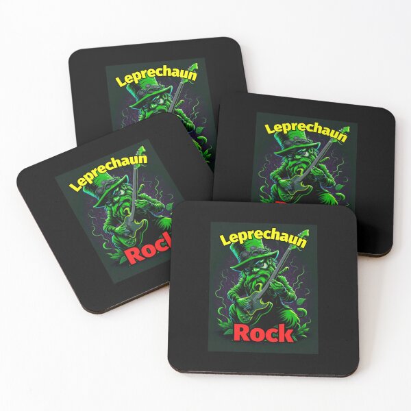 Item preview, Leprechaun Rock Guitar Green designed and sold by IrishPOD.