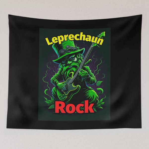 Item preview, Leprechaun Rock Guitar Green designed and sold by IrishPOD.