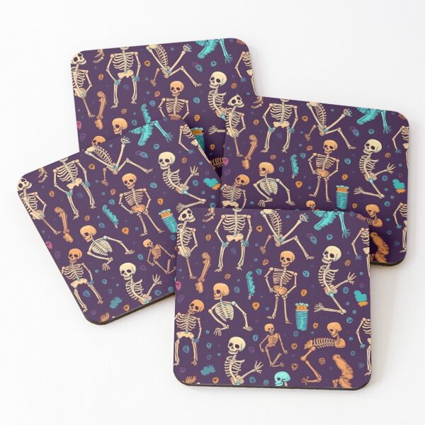 Item preview, Funny Whimsical Cartoon Skeletons Pattern #27 designed and sold by Pexelpanoramas.