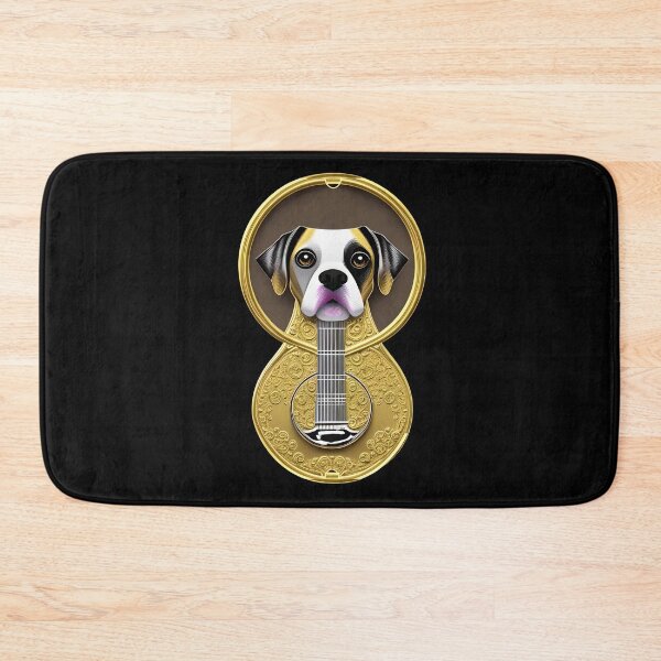Item preview,  Dog and gold guitar designed and sold by Artbellachi.