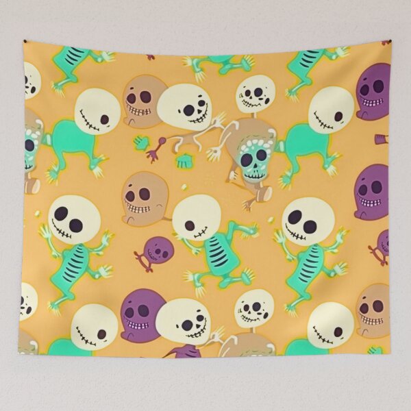 Item preview, Funny Cartoon Cute Skeletons Pattern Art Design #28 designed and sold by Pexelpanoramas.