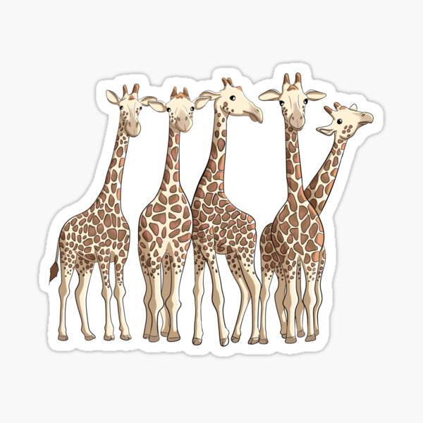 Giraffe Family Sticker