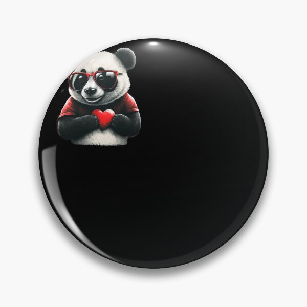 Item preview, Panda wearing sunglass holding a red heart designed and sold by Midnight Kadama Studio.