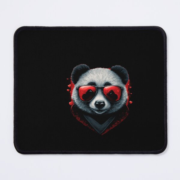 Item preview, Panda wearing sunglass holding a red heart designed and sold by Midnight Kadama Studio.