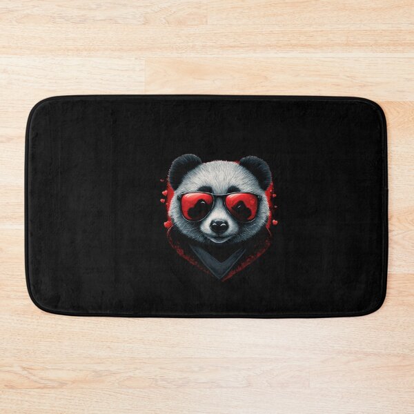 Item preview, Panda wearing sunglass holding a red heart designed and sold by Midnight Kadama Studio.