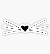 Pegatina Cat Heart Nose & Whiskers