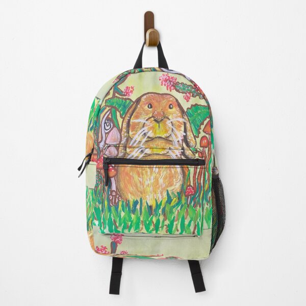 Item preview, Bunny in the wild with mushrooms, gouache painting  designed and sold by altairaleon.