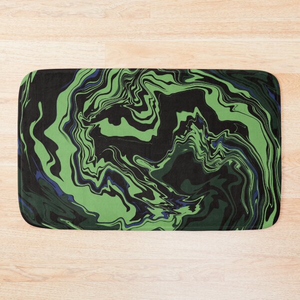 Item preview, Abstract gigantic waves swirl green black designed and sold by chuckletuckle.