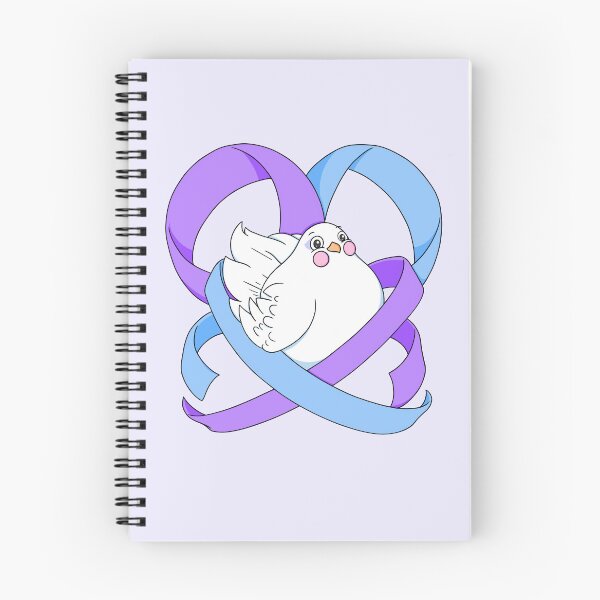 Item preview, [Lavender variant] Borb with ME + FM Awareness Ribbons designed and sold by operamariposa.