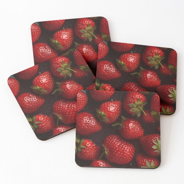 Artikelvorschau, Glitzernde Erdbeeren Superrealismus entworfen und verkauft von Splargo Digital Prints.