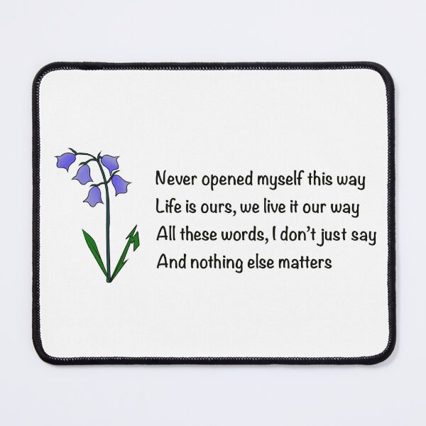 Item preview, Nothing else matters bluebells metal fun lettering designed and sold by SoulTrekking.