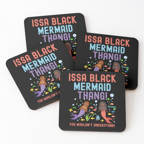 Item preview, Issa Black Mermaid Thang | African American Girl Mermaids designed and sold by blackartmatters.